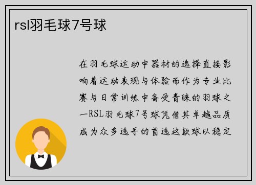 rsl羽毛球7号球